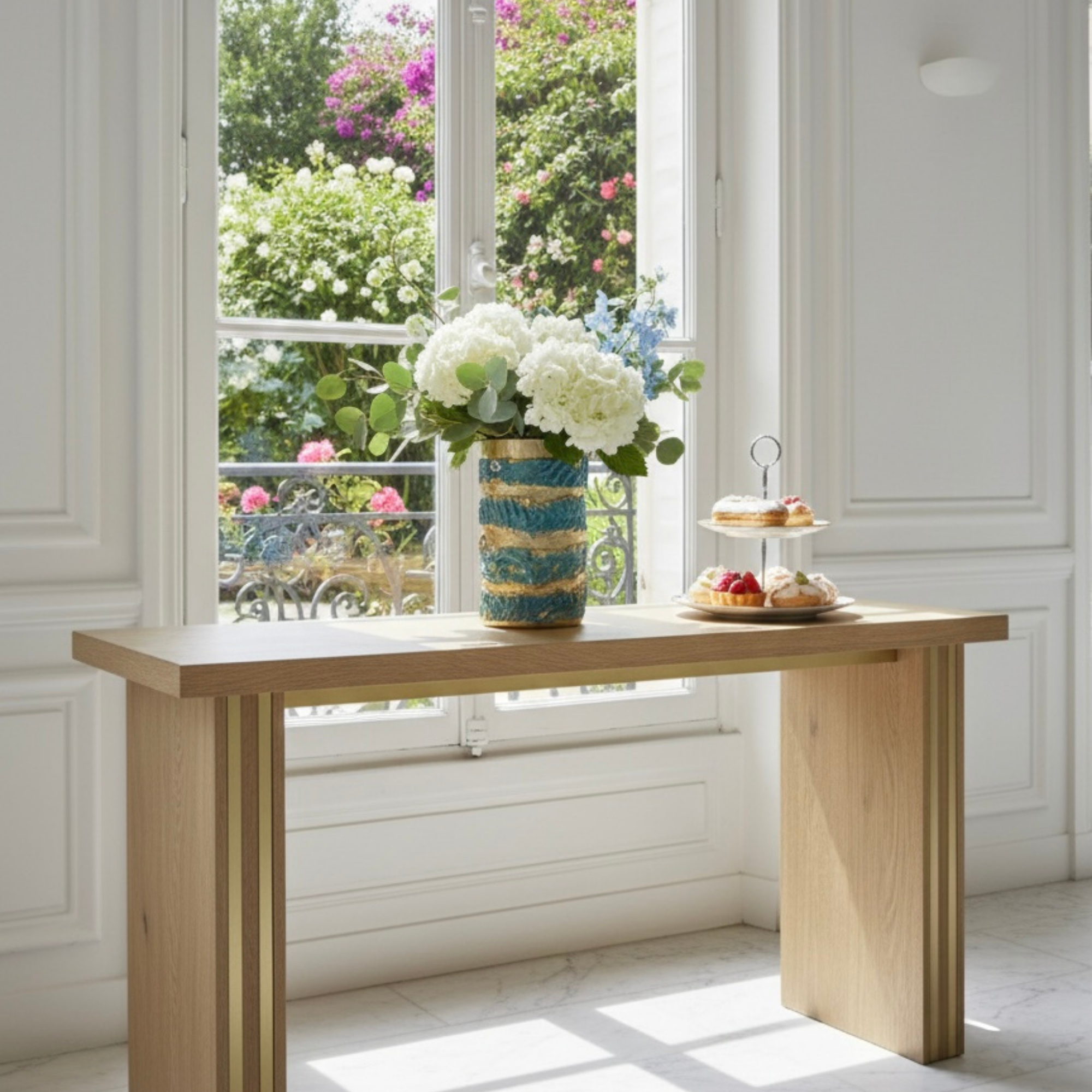 Vase artistique Menthe Océan – Création NaE - Pièce unique