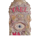 gros plan matière vase or et rose oeil