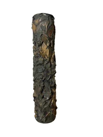 Vase gris or