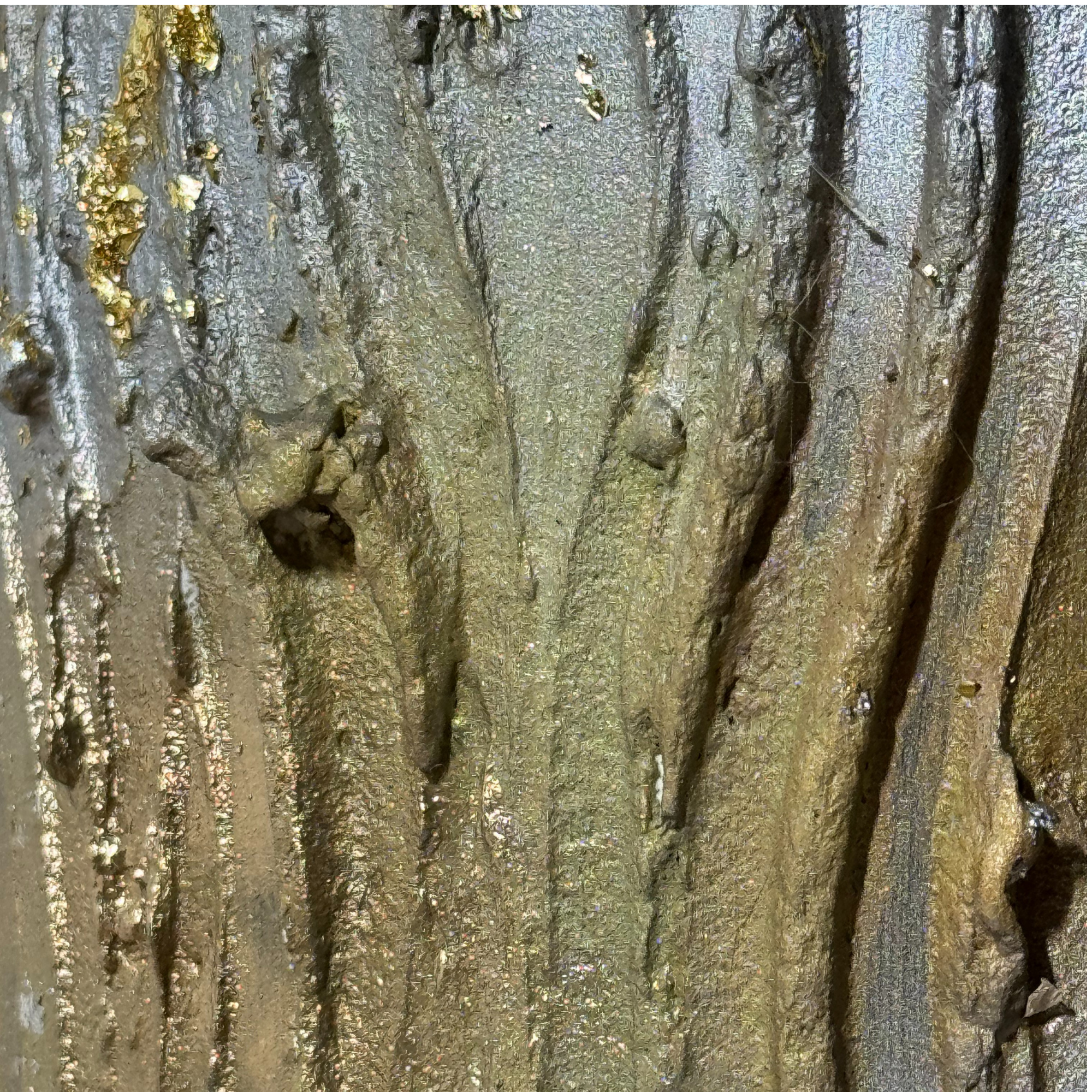 Vase artistique or & argent – Création NaE - Pièce unique